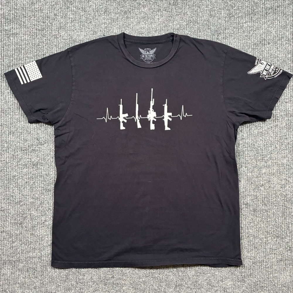 We The People Holster Mens T-Shirt XL Black Lifeline Guns Graphic‎ Short Sleeve